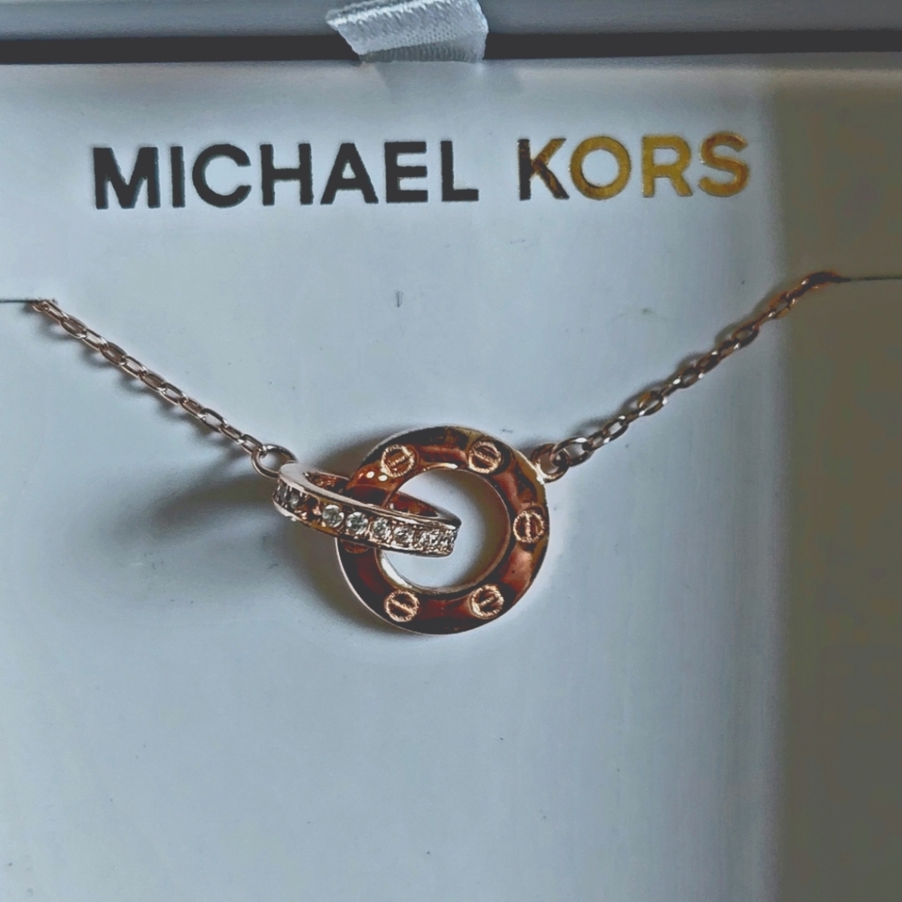 Rose Gold MK reversible Necklace
